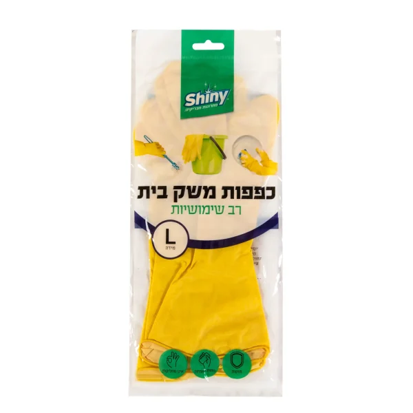כפפות גומי משק בית L -זוג
