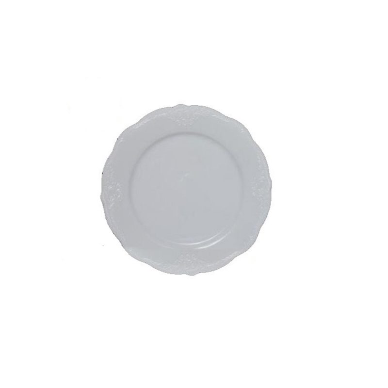 צלחת לייט וינטג' 7" לבנה א.10 יח'