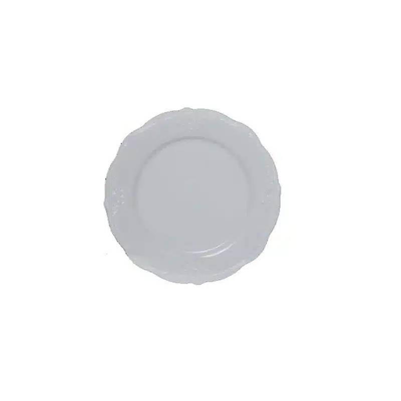 צלחת לייט וינטג' 7" לבנה א.10 יח'